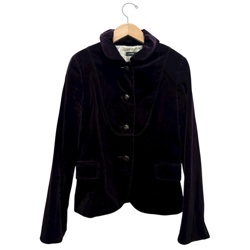 J. Crew Women's Purple Velvet Blazer